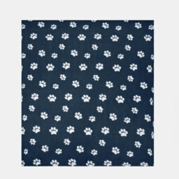 OHS Pet Dog Blanket Throw Soft Crate Paw Puppy Animal Mat, Navy - 120 X 150Cm - thumbnail 5