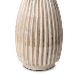 Large Cream White Wash Wooden Table Lamp With Fabric Shade For Living Room Or Bedroom 68X40X40Cm - thumbnail 4