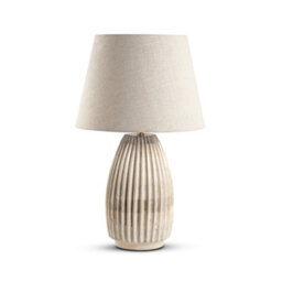 Large Cream White Wash Wooden Table Lamp With Fabric Shade For Living Room Or Bedroom 68X40X40Cm