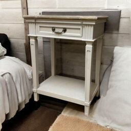 Minster 1 Drawer Side Table - Wood - L40 X W60 X H78 Cm - thumbnail 1