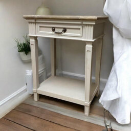 Minster 1 Drawer Side Table - Wood - L40 X W60 X H78 Cm - thumbnail 3