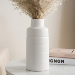 OHS Pampas Grass Faux Fluffy In Vase Artificial Natural Style Plant Decorative Home - thumbnail 3