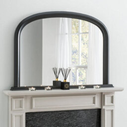 Yearn Overmantle Arched Contemporary Mirror Black 112(W)X77Cm(H) - thumbnail 1