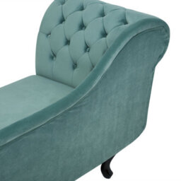 Beliani Left-Hand Chaise Longue Nimes Velvet Mint Green - thumbnail 9