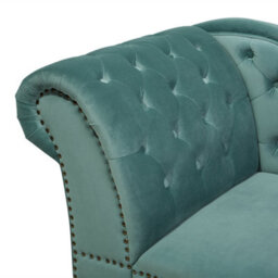 Beliani Left-Hand Chaise Longue Nimes Velvet Mint Green - thumbnail 8