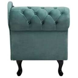 Beliani Left-Hand Chaise Longue Nimes Velvet Mint Green - thumbnail 5