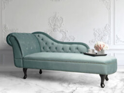 Beliani Left-Hand Chaise Longue Nimes Velvet Mint Green - thumbnail 2