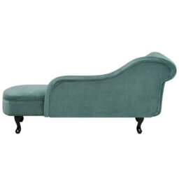 Beliani Left-Hand Chaise Longue Nimes Velvet Mint Green - thumbnail 7
