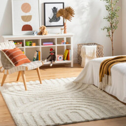 Livabliss Rodos-Modern Beige White Soft Plush Pile Living Bedroom Rug 160 X 213 Cm Easy Care, Non Shedding - thumbnail 2
