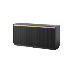 Arte Sleek Black Royal Sideboard Cabinet H71Cm W154Cm D39Cm - Contemporary Storage Solution - thumbnail 1