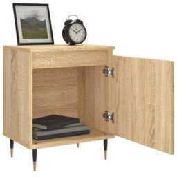 Berkfield Elegant Bedside Cabinets 2 Pcs Sonoma Oak 40X30X50 Cm Engineered Wood - thumbnail 4