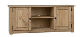 Seconique Panama Waxed Pine 2 Door 1 Shelf Tv Unit