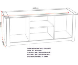 Seconique Panama Waxed Pine 2 Door 1 Shelf Tv Unit - thumbnail 8
