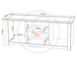 Seconique Panama Waxed Pine 2 Door 1 Shelf Tv Unit - thumbnail 9