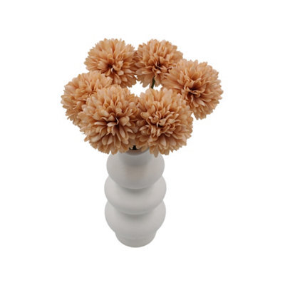 Woodside Home Living Artificial Chrysanthemum Ball Flowers - Coffee Set Of 6 - image 1
