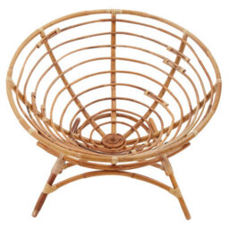 Orsina Round Woven Rattan Chair In A Cone Shape, Cane Outdoor Chair, Rattan Patio Chair, Round Rattan Arm Chair - thumbnail 2