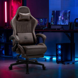 Gtplayer Gaming Chair With Speakers, Ergonomic Computer Chairs With Footrest And Bluetooth Linkage, Dark Brown - thumbnail 2