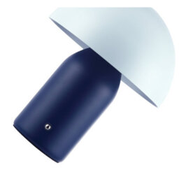 Happy Homewares Modern Rechargeable Mushroom Table Lamp In Midnight And Nova Blue - Touch Dimmer - thumbnail 8