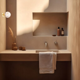 Luminosa Lighting Luminosa Fabio Wall Lamp White-Brown (Marble Colour), Brushed Brass Ip44 - thumbnail 5
