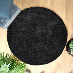 Bravich Charcoal Thick Shaggy Circle  Rug - California - 120Cm - thumbnail 6