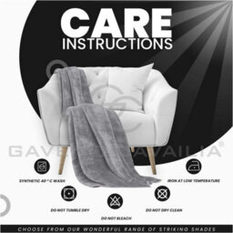 Gc Gaveno Cavailia Luxury Faux Fur Throw 150X200 Cm Silver Fleece Blanket For Double Bed & Sofa Bed - thumbnail 5