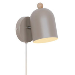 Nordlux Gaston Indoor Wall Light Brown Metal Sensor E27 Adjustable Head - Plug In Or Mains Powered , Ip20