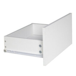 Urbn-Living Urbnliving Height 49Cm 2 Drawer Wooden Bedroom Bedside Cabinet Colour White Carcass And White Drawers No Handle Nightstand - thumbnail 3