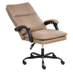 Beliani Executive Chair Serene Faux Leather Brown - thumbnail 6