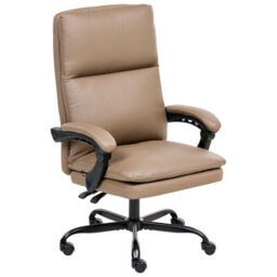 Beliani Executive Chair Serene Faux Leather Brown - thumbnail 4