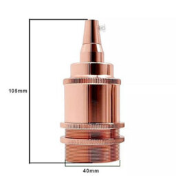 Light Fitting Sn Brass E27 Lamp Holders Metal Vintage Edison Bulb Holder Screw In Lamp Base 105mm Socket Pendant Light Fitting - thumbnail 7