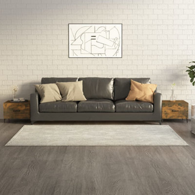 Walplus Coffee Tables With Metal Legs 2 Pcs Smoked Oak 50X50X40 Cm - image 1