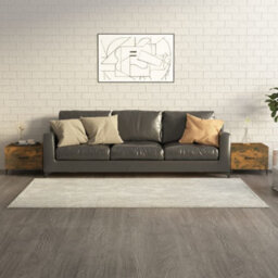 Walplus Coffee Tables With Metal Legs 2 Pcs Smoked Oak 50X50X40 Cm - thumbnail 1