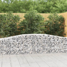 Berkfield Arched Gabion Baskets 4 Pcs 400X50X80/100 Cm Galvanised Iron - thumbnail 1