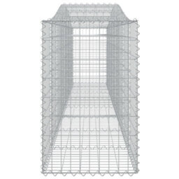 Berkfield Arched Gabion Baskets 4 Pcs 400X50X80/100 Cm Galvanised Iron - thumbnail 5