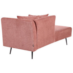 Beliani Right-Hand Chaise Longue Riom Fabric Red - thumbnail 5