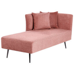 Beliani Right-Hand Chaise Longue Riom Fabric Red - thumbnail 4