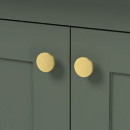 Affine Freestanding Bathroom Storage Unit Cabinet Green Brushed Brass Handles 400mm - thumbnail 4