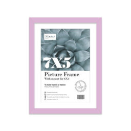 "7X5"" Lilac Frame With Mount For 6X4"" Pictures 20mm Thin Edge Portrait And Landscape Display With Wall Hooks And Kickstand" - thumbnail 1