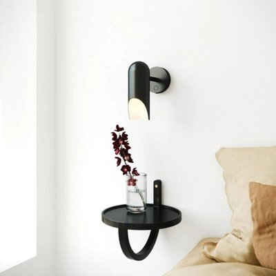 Nordlux Rochelle Metal Wall Light  Black,plug In Or Mains - image 1