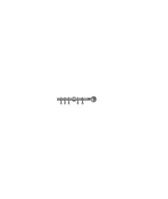 13 - 16mm - Ball Metal Curtain Pole Set - Silver - image 1