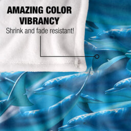 Royce Mcclure Silky Dolphin Race Supersoft Blanket Blue (152Cm X 127Cm) - thumbnail 4