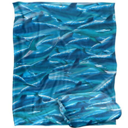 Royce Mcclure Silky Dolphin Race Supersoft Blanket Blue (152Cm X 127Cm) - thumbnail 2