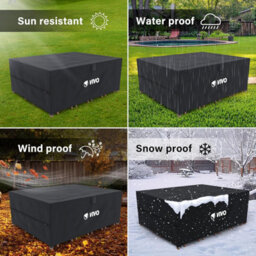 Vivo Garden Furniture Set Covers 200X160X74Cm Rattan Tear Resistant Oxford Fabric 420D - thumbnail 3