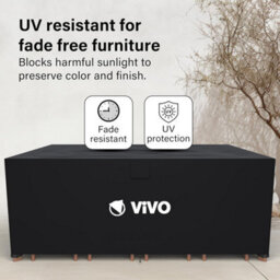 Vivo Garden Furniture Set Covers 200X160X74Cm Rattan Tear Resistant Oxford Fabric 420D - thumbnail 6