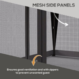 Outsunny 3 X 3(M) Pop Up Gazebo, Instant Shelter With Mosquito Netting, Grey - thumbnail 5