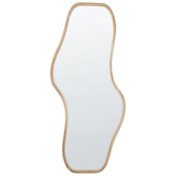 Beliani Wall Mirror Biollet 80 Cm 180 Cm Paulownia Wood Natural - thumbnail 1