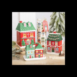 Christmas Street Gingerbread Cookie Tube Candle Festive Glass Candle - thumbnail 6