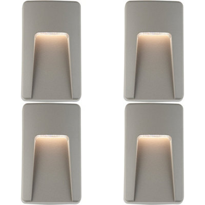 4 Pack Vertical Outdoor Pathway Guide Light - Indirect Cct Led - Grey Abs - image 1