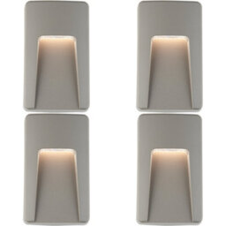 4 Pack Vertical Outdoor Pathway Guide Light - Indirect Cct Led - Grey Abs - thumbnail 1
