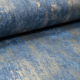 Sophie Laurence Industrial Distressed Concrete Navy Blue Metallic Gold Wallpaper - thumbnail 1